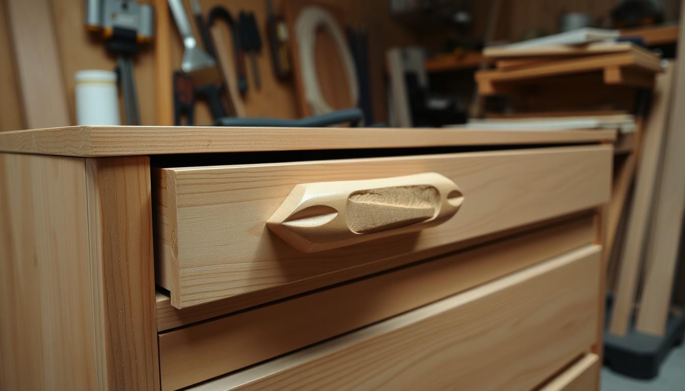 Making Rustic Drawer DIY carved wooden handles
